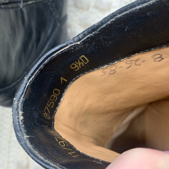 THE WILD PAIR VINTAGE Women's Western Cowgirl Leather Heeled Boots Black 9.5 - Picture 7 of 16